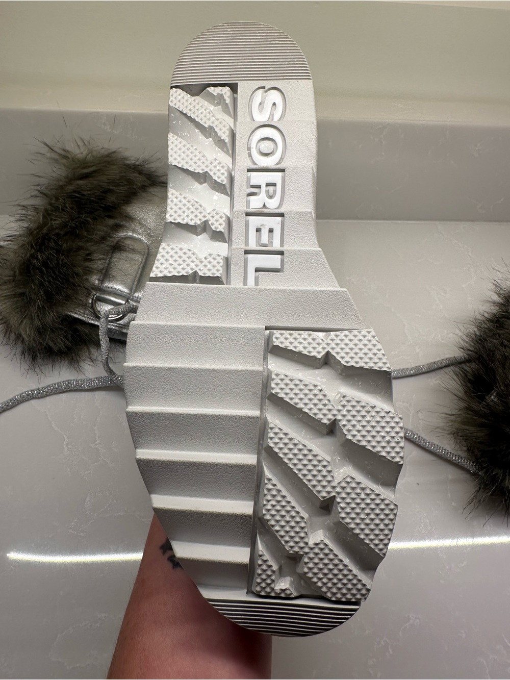 SOREL Women's Joan of Arctic Next Waterproof Boots Silver Metallic Size 7 Sample - Picture 11 of 15